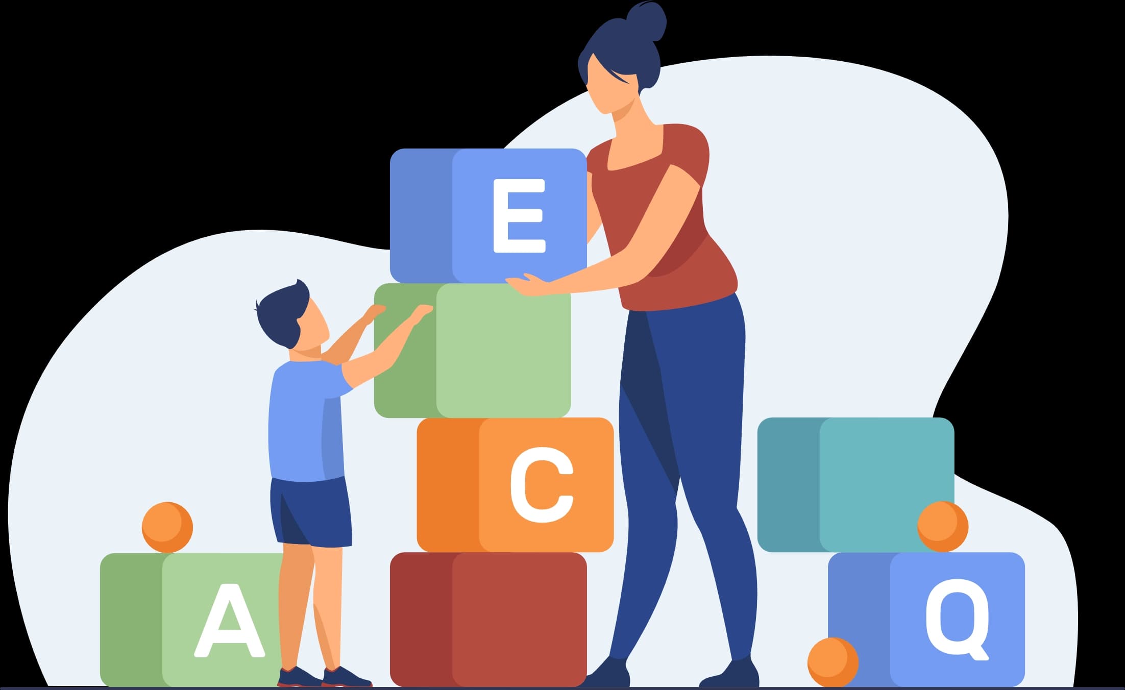 Bambini che imparano e comunicano attraverso il gioco